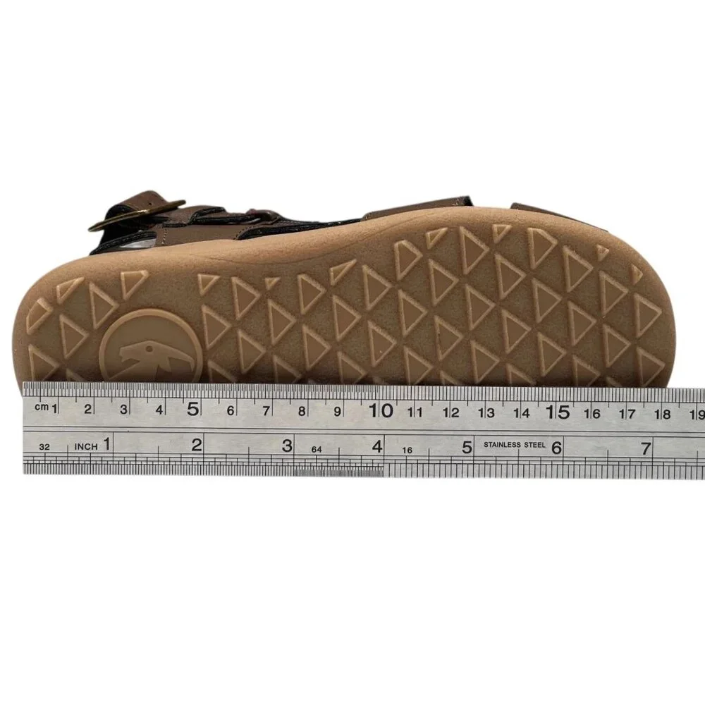 BILLY Little Boys Girls Slip-on Sandal Size 12 Brown Fisherman Full-Zip Closure